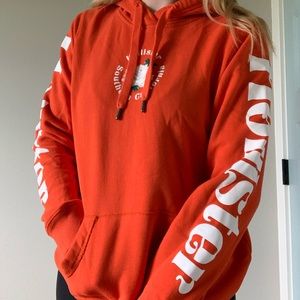 Orange Hollister hoodie